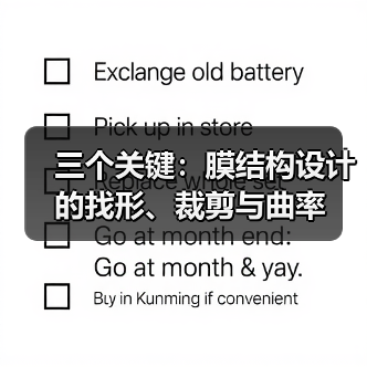 三个关键：膜结构设计的找形、裁剪与曲率（图1）