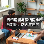 传统钢棚与膜结构仓库的对比:防火与速度(图1) 传统钢棚与膜结构仓库的对比:防火与速度(图1)