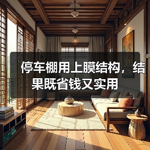 停车棚用上膜结构,结果既省钱又实用(图1) 停车棚用上膜结构,结果既省钱又实用(图1)