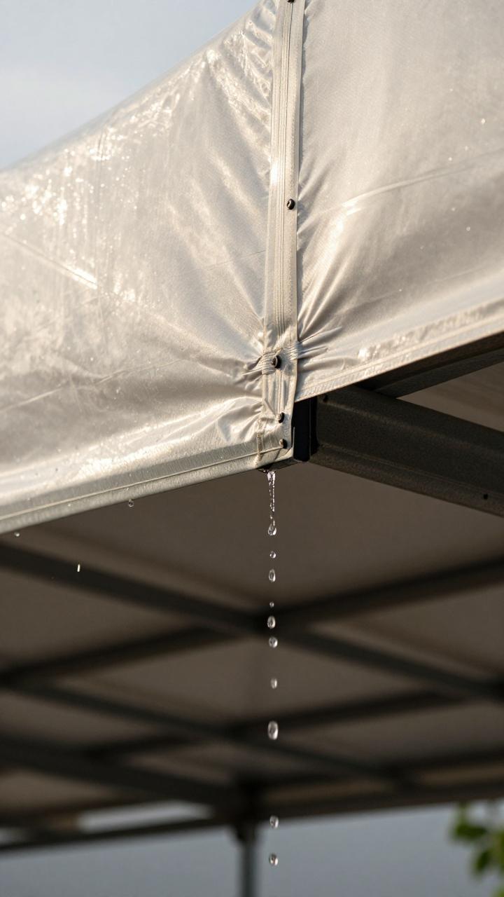 膜结构车棚如何度过下雨天的呢?(图1) 膜结构车棚如何度过下雨天的呢?