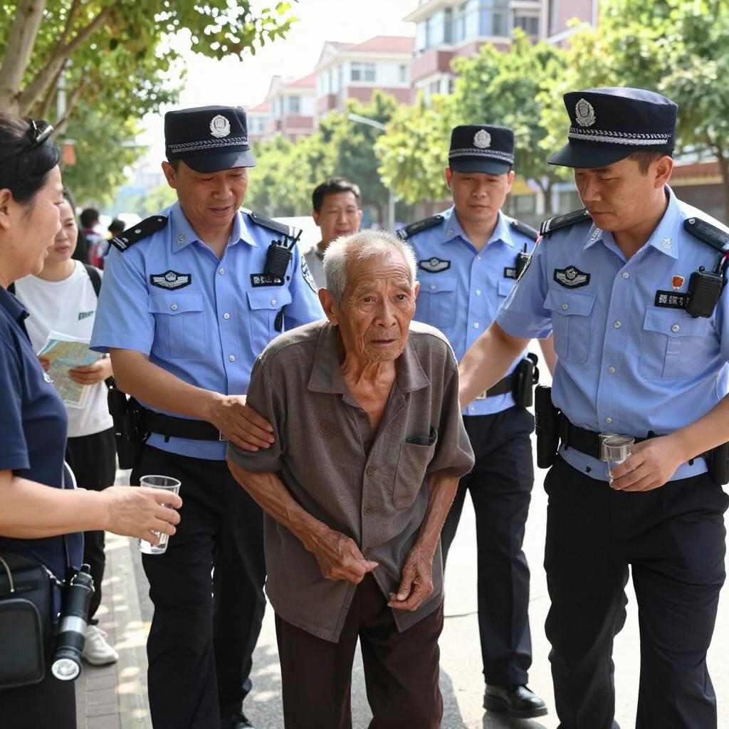 九旬老人迷路 警民接力助他回家(图1) 九旬老人迷路 警民接力助他回家