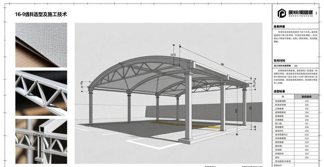 停车难题不用愁！膜结构停车棚施工方案来帮您