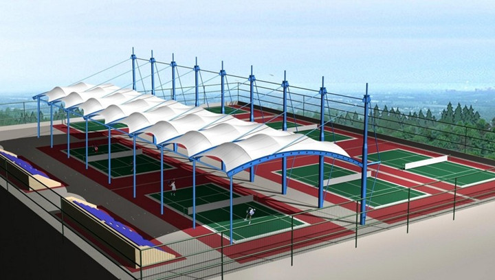 QC011 球场膜结构雨棚