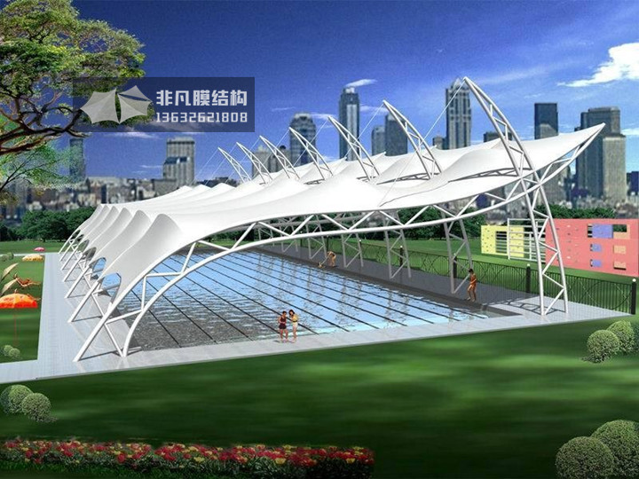 YC002 游泳池膜结构雨棚