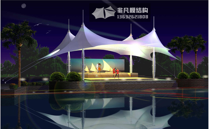 WT002 舞台景观膜结构 广州黄金海岸 WT002 舞台景观膜结构 广州黄金海岸