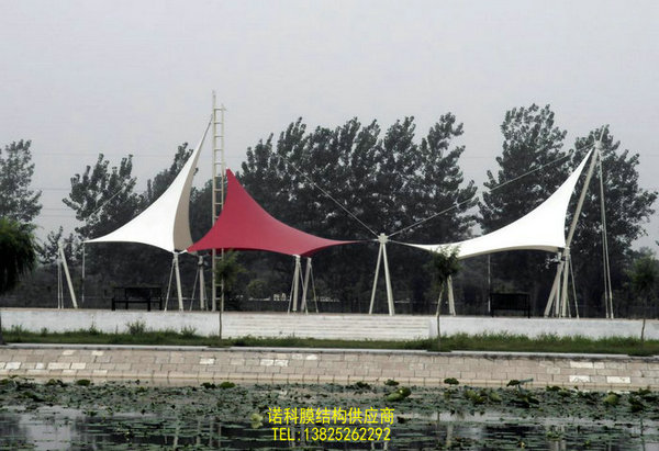礼县郑州膜结构景观选用美卡膜材M55